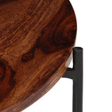 Festnight Lots de 2 Table Basse Style Industriel Bois de Massif pour Salon/Balcon 60 x 35 cm