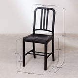 SKLUM Chaise de Jardin Army Noir
