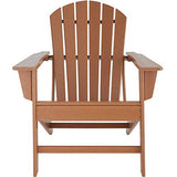 TecTake 800814 Chaise de Jardin Extérieur Design Adirondack Forme Ergonomique Résistant aux Intempéries Charge Max. 120 Kg – Diverses Couleurs (Marron)