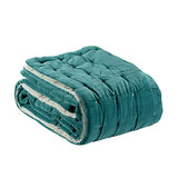 Vivaraise - Édredon Elise – 160x160 cm - Couverture d'appoint, couvre-lit, couette légère – 100% coton doux et chaud – Garnissage moelleux – Couette matelassée réversible, bicolore