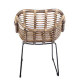 Casa Moro Fauteuil Madrid en rotin naturel tressé à la main | Chaise vintage en osier | Chaise en osier de qualité supérieure | Chaise rétro pour cuisine, jardin, terrasse, salle à manger | IDSN56