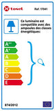 Tosel 17041 Suspension 1 Lumière, Acier/, E27, 40 W, Gris, 30 x 90 cm