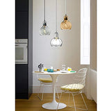 LFsem Moderne Simple Pendentif Lampe En Verre Plafonnier Lampe Fixture Chambre Salle À Manger Bureau Lustre E27 Loft Suspension (Ambre 11cm)