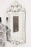 Grand Miroir Mural vénitien détaillé Style Antique 122 cm x 59 cm.