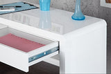 DuNord Bureau Design Blanc Brillant 120 cm
