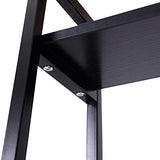 Homcom Étagère bibliothèque Style Industriel incliné 5 Niveaux 70L x 35l x 150H cm Noir