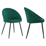 Happy Garden Lot de 2 chaises Vintage Diane Velours Vert