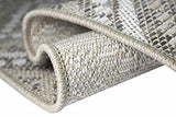 CARPETIA Tapis Sisal Intérieure & Extérieure Balcon Cuisine Terrasse Salle de Séjour - Motif À Losange - Beige crème Größe 140x200 cm
