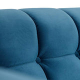 ixia.es Canapé en Velours Bleu avec Pied doré