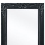 Tidyard Miroir Mural Magnifique pour Salle de Bain/Dressing Style Baroque Noir 100 X 50 cm