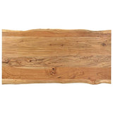 Tidyard Table de Salle à Manger Rectangulaire, Table de Repas Meuble à Manger, Table Console Extensible 160x80x76 cm Bois d'acacia Solide