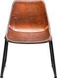 Kare Chaise Vintage en Cuir Marron