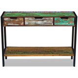 vidaXL Buffet 3 Tiroirs Bois de Récupération Massif Table Console Rangement