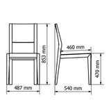 Marque Amazon - Alkove - Hayes - Set de 2 chaises en bois massif avec siège tapissé, Chêne sauvage