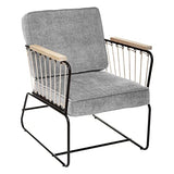 Fauteuil Anzio Gris Souris - Atmosphera créateur d'intérieur