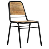vidaXL 2X Bois de Manguier Chaise de Salle à Manger Chaise à Manger Cuisine