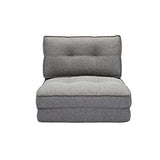 Miliboo Chauffeuse Convertible 1 Place en Tissu Gris chiné Sally
