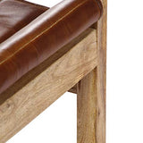 Tidyard Fauteuil de Relaxation | Fauteuil de Salon Vintage en Cuir Véritable Marron