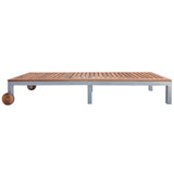 Tidyard Chaise Longue Relax | Chaise Longue d'Extérieur | Bain de Soleil Bois d'acacia Solide 207x70x88 cm pour Piscine, Jardin, Patio ou Balcon