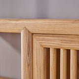 Étagère de rangement en bois massif pour salle d'étude, cadre antique, stand sans peinture, étagère de rangement multicouche couleur bois trois