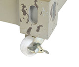 ts-ideen Commode Meuble de rangement Table de chevet 1 porte + 4 roulettes Style industriel/conteneur Coloris kaki
