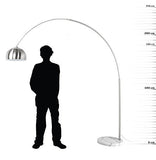 Lampe Arc XXL acier brossé