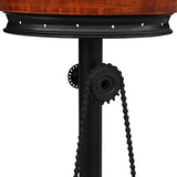 vidaXL Tabouret de Bar en Cuir véritable Style Industriel Vintage