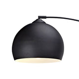 Lampadaire Arquer arc lampe de sol abat-jour noir pied marbre noir VN-L00013-EU