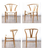 ZHANGZZ Chaises de salle à manger, Articles ménagers Chaises en bois, Chaise Nordic Bois Casual Chaise Y Corde Wishbone Chaise Tressé Net Red Milk Tea Shop Cafe Restaurant Chaise en bois massif Chaise