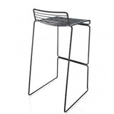 Hee - Tabouret de bar 75 noir/laqué/44x47x86cm/hauteur d'assise: 75cm/pour intérieur et extérieur