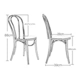 LKP Chaise De Petit Déjeuner Chaise De Cuisine en Métal Chaise De Salle À Manger Jardin avec Dossier Tabouret De Exterieur Noir/Blanc/Rouge/Jaune