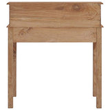 vidaXL Bureau Table d'Ordinateur Informatique Table d'Etude Table d'Ecriture Table de Travail Maison Salle d'Etude Bois de Teck Massif
