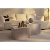 Miliboo Tables Basses gigognes Design Effet travertin (Lot de 2) Calla