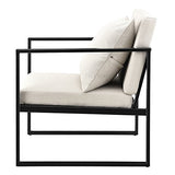 Lot de 2 Fauteuils Design de Salon avec Accoudoirs Siège et Dossier Rembourrré Armature Solide Housse en Polyester 70 x 60 x 60 Sable