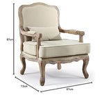 Menzzo Mambo Fauteuil, Tissu, Beige, 73