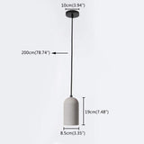 TopDeng Industriel Béton Ciment Suspensions, E27 Vintage Style Village Américain Lustres Pour Restaurant Comptoir Bar Îlot De Cuisine-gris 8.5x19cm