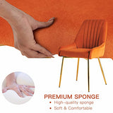 SEPNINE Salle à Manger 2 Pack, Chaises De Salon en Velours Moderne, Chaise De Salle à Manger RembourréE, Chaise RembourréE sans Bras, pour La Vanité De La Chambre De Cuisine