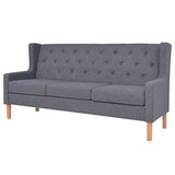 YiYueTrade Ensemble de canapés 2 pcs Tissu Gris