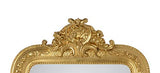 MO.WA Miroir Mural avec Cadre Classique Style Louis Philippe Fini à la Main avec Feuille d'or. esure extérieure Cm.67x97 Fabriqué en Italie