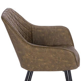 WOLTU BH251dbr-1,1 Chaise de Salle à Manger Moderne Chaise de Cuisine en Similicuir et métal,Brun Foncé