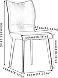 MZLaly Lot de 6 Chaises Salle Manger Cuir, Chaise Salon Moderne avec Pieds Acier Au Carbone Chaise Bureau (Color : Orange)