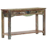 Tidyard Table Console | Table d’entrée Industriel 120x40x75 cm en Bois Solide de Récupération