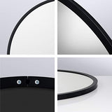 Miroir Mural Gold & Chrome, Rond, avec Cadre en Aluminium | Surface Miroir revêtue de téflon, résistante à l'humidité | Cadre de Miroir, 2 cm de Profondeur, Peint par poudrage, Montage Facile