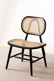SKLUM Chaise en Bois Leila Noir uni