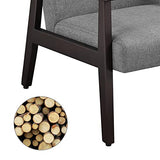 Yaheetech Fauteuil de Salon Confortable Fauteuil Chaise Cadre Métal pour Salon Chambre Salle de Séjour Bureau Intérieur