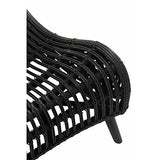 Paris Prix - Fauteuil Design rotin 100cm Noir