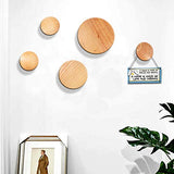 JUUSFJI Patère murale en bois à 5 points pour la maison