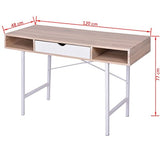 Daonanba Tableau d'étude Pratique Poste de Travail Informatique avec 1 tiroir chêne et Blanc