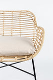 Felis Lifestyle 1200141 Armchair Tiger Rotin avec coussin 57x60x79 cm