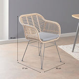 IDIMEX Chaise de Salle à Manger Paramo Imitation rotin, Fauteuil d'intérieur ou d'extérieur pour Jardin en polyrattan résistant aux UV et 4 Pieds en métal Anti-Rouille laqué Noir